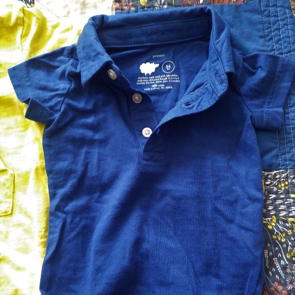 3 Primary short-sleeve rompers (henley, polo) - Picture 2 of 4